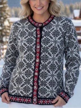 L.L. Bean Nordic Fair Isle Cardigan